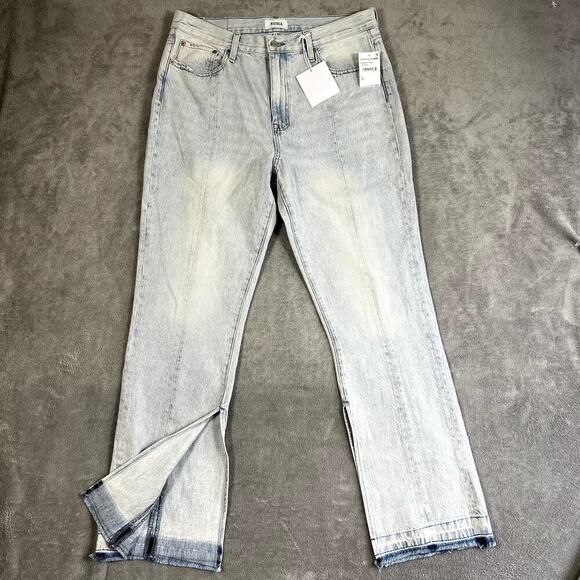 pistola Denim - Pistola Revolve Alexa Jeans Women's 31 High Rise Flare Raw Split Hem NWT